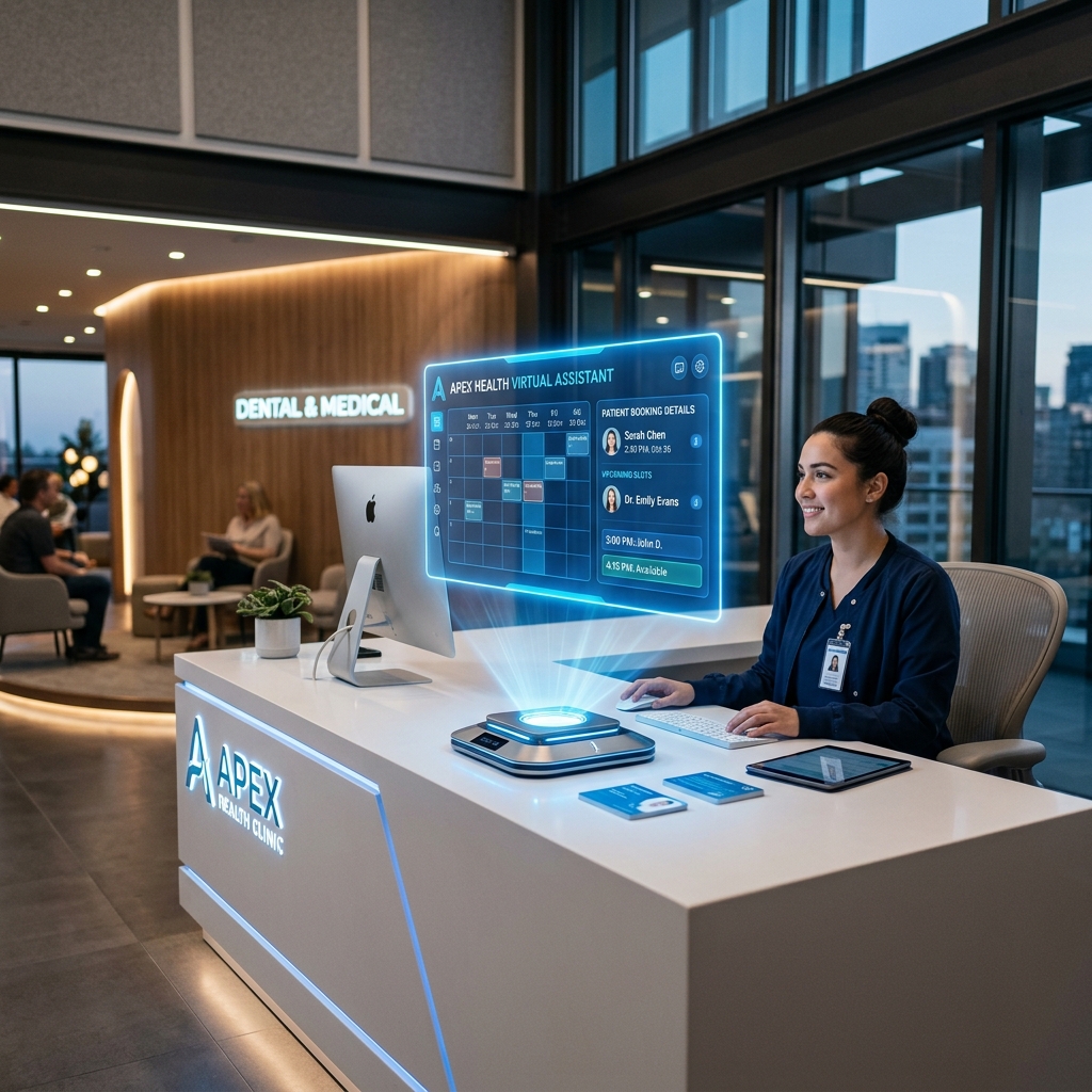 Panel de Receptia — vista de gestión de citas y conversaciones